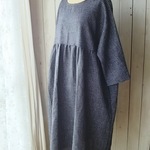 ギャザーワンピース（グラフチェック）