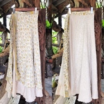 No,116/◆BOHO◆インドサリー▲マキシ丈*リバーシブル巻きスカート