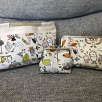 鳥さんのバックインバック&ポーチ3点セット。