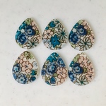 【B】Flower Printed Drop Pendant Tops