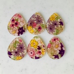  【D】Flower Printed Drop Pendant Tops