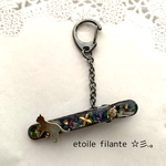 レジン ネコと宇宙のキークリップ