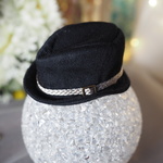 3.5インチ～4インチ　オビツ11　中折れ帽子　黒