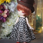 オビツ11　レオパードワンピース　ベースベージュ