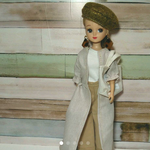 リカちゃん　服　ストライプガウンワンピース　セット