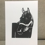 再販‼︎★送料無料★〝穏やかな表情のディープインパクト〟切り絵ポスター