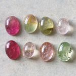 天然石＊トルマリン　マルチカラー　オーバル　カボション＊ルース　10.4 ct 　8個
