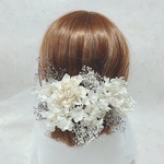 送料無料！［再販］髪飾り〜white& dusty〜 結婚式 ウェディング ヘッドドレス 前撮り 成人式前撮り