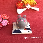 ねずみ  ミニ  （グレー）起き上がりこぼし