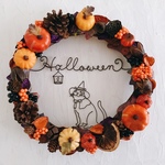 のんびり猫の Halloween ランタンリース