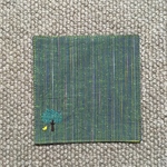 刺繍コースター（緑3枚セット）