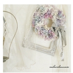 【te-526様専用ページ】ふわふわリース＊purple＊【 19cm 】