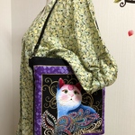 バックになる大きめポーチ⁑猫xオリエンタルxリバティ