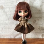 ブライス リカちゃん サイズ チョコレートワンピース:ミルクチョコ