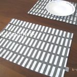 *こんなサイズが欲しかった♡アルテック柄のカフェ＆ランチョンマット兼用４枚組♡20ｃｍ×30ｃｍ（北欧グレー） 