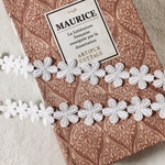 ＊再入荷＊1m 可愛い 花 フラワー ケミカルレース ブレード 白 BK190918 ハンドメイド 手芸 素材 材料