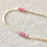 【値下げ‼︎】天然石ピンクサファイア/ブレスレット 16.5cm
