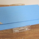 エピ風スキバルのチケットケース サックス