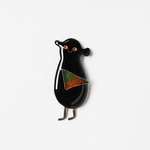 //七宝焼き//"Alien"brooch pin.