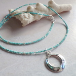 *sv925*Ocean Ring ターコイズネックレス