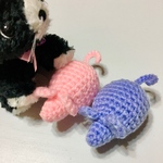猫のおもちゃ　＊パステルねず公 - ラベンダー&ピーチ＊　２個セット