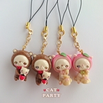 【SALE】金太郎と熊にゃんこストラップ 