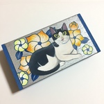 C様専用ページ 原画 似顔絵 猫の筆入れ ペンケース 絵 手描き 絵画 イラスト アート