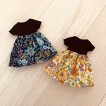 リカちゃん服35.36 花柄スカートの切り替えワンピース