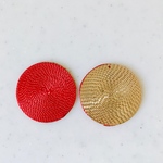 Red 40mm Circle Pendant Tops