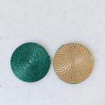 Green 40mm Circle Pendant Tops