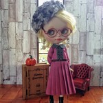 プリーツロングワンピース　ベリー＊22cmdoll