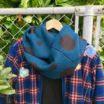 スヌード・群青色 X トライアングルドット