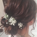 かすみ草風ヘアアクセサリー