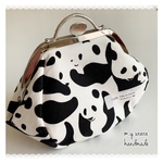 カモフラパンダのがま口ポーチ