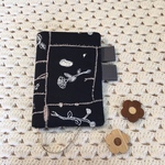【再入荷】ほぼ日手帳カバー オリジナルサイズ ミナペルホネンgarden patchwork ネイビー  ファブリック使用