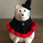  しろくま貯金箱   ハロウィン  帽子  マントセット     