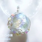 エンジェルオーラ・スフィアペンダント（ワイヤージュエリー☆ワイヤーアクセサリー☆ワイヤーラッピング天然石ネックレス）