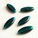 舟にゆられて〜ダークグリーン〜 チェコビーズ　8X20mm 5個