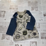  【120】ロゴ柄がカッコいいラグランTシャツ7分袖