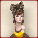 レオパード ヒョウ柄 7way ヘアターバン ヘアバンド アニマル柄