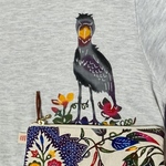 Kさま専用♬【送料無料】レディースTシャツ/手染め紅型（びんがた）のTシャツ/ハシビロコウとペンケース二セット