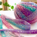 パープル系グラデーション💜 手染めチュールヤーン   