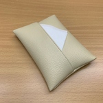 送料無料 フェイクレザーのポケットティッシュケース サンドベージュ