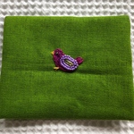 刺繍のティッシュケース（ミニサイズ）☆小鳥