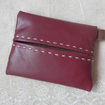 【sale♪】本革ティッシュケース（パープル）