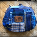 Bluecheck がま口ポーチ・がま口ショルダー