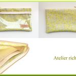 Cさまお取り置きのお品物 ★LIBERTY　Capel　カペル　54G　ライムグリーン　ビニコのwファスナー・クリアポケット・1＋2分割ポケット付きポーチ　