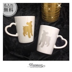 【在庫処分】¥4000→¥2500ハートの持ち手が可愛い シュナマグペアセット《メタリックゴールド&メタリックシルバー》