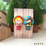 【再販×21】♡2コセット♡赤ずきんちゃんとオオカミのヘアクリップ