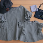 まままるこ様専用　LINENフリルチュニック 親子SET